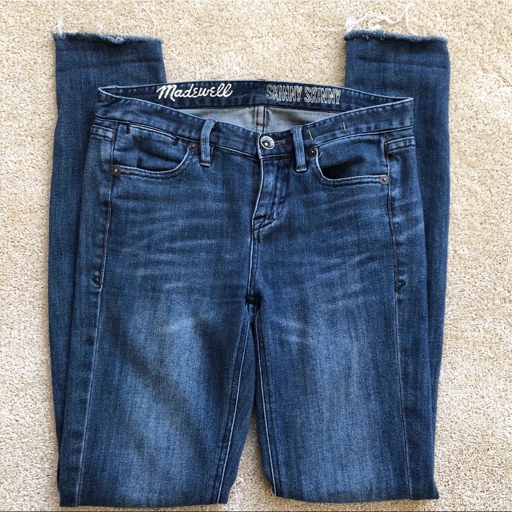 Madewell Raw Frayed Hem Skinny Jeans Size 24